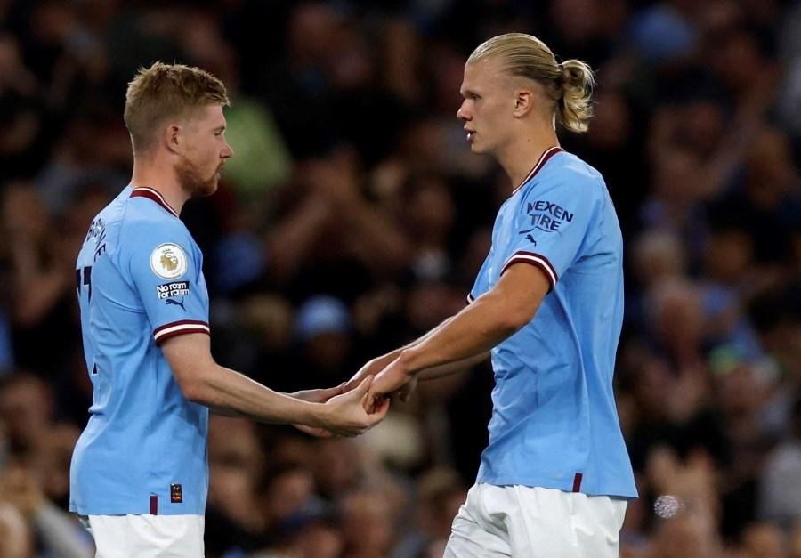 Haaland-Bruyne được Josep Guardiola khen ngợi